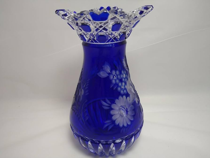 Meissen マイセン クリスタル フラワーベース 花瓶 ブルー 21cm Amazon.co.jp: Meissen マイセン クリスタル 色付 花模様カット